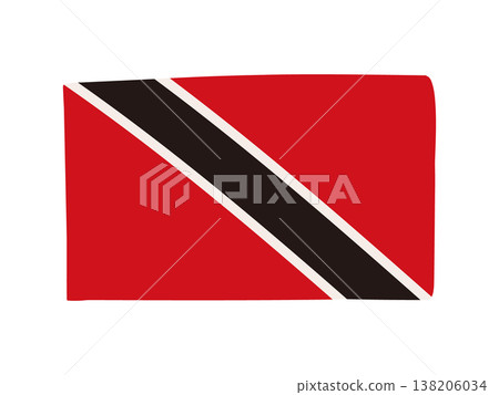 可愛的塞特利尼達和多巴哥國旗圖標 - 手繪風格國旗插圖 可愛的塞特利尼達和多巴哥國旗圖標 - 手繪風格國旗插圖 138206034