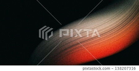 Dark grainy banner background, orange white black dynamic abstract glowing color wave, poster header wallpaper cover backdrop design 138207316
