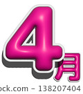 立體字 - 四月 138207404