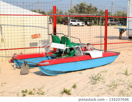 Catamaran on the beach 138207696