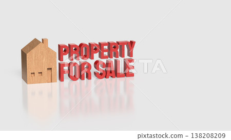 Property For Sale Residential Home Investment and Real Estate Concept 3d render. 138208209