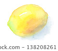 Hand-painted lemons in transparent watercolors 138208261