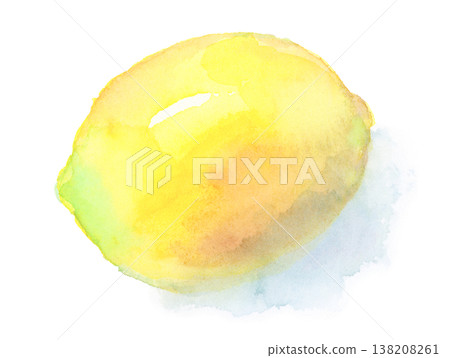 Hand-painted lemons in transparent watercolors Hand-painted lemons in transparent watercolors 138208261