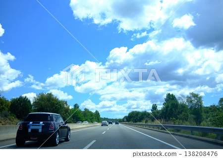 Open Road Through Countryside Landscape Open Road Through Countryside Landscape 138208476