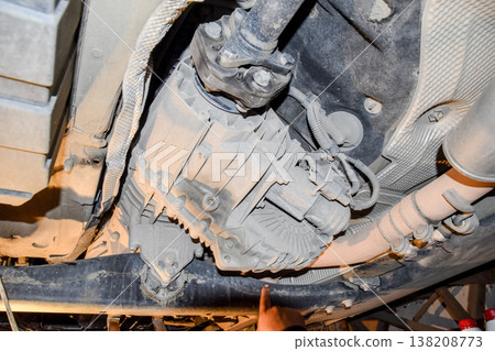 Reducer of torque transmission to the rear axle of the car. Car service Reducer of torque transmission to the rear axle of the car. Car service 138208773
