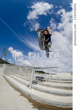 Bmx big air jump 138209009