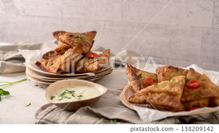 Indian samosas 138209142