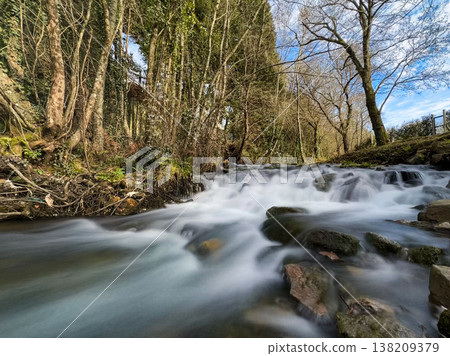 Long Exposure of a Small Waterfall Near Termas das Caldas de Sao Jorge Long Exposure of a Small Waterfall Near Termas das Caldas de Sao Jorge 138209379