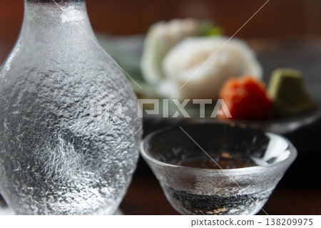 Japanese sake and delicious food Japanese sake and delicious food 138209975