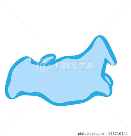 Russia country silhouette. Vector map silhouette. Blue smooth shape like water drop or splash Russia country silhouette. Vector map silhouette. Blue smooth shape like water drop or splash 138210141