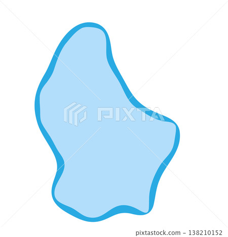 Luxembourg country silhouette. Vector map silhouette. Blue smooth shape like water drop or splash Luxembourg country silhouette. Vector map silhouette. Blue smooth shape like water drop or splash 138210152