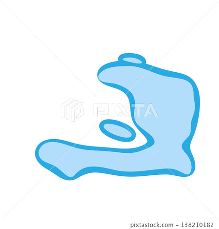 Haiti country silhouette. Vector map silhouette. Blue smooth shape like water drop or splash 138210182