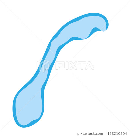 Norway country silhouette. Vector map silhouette. Blue smooth shape like water drop or splash 138210204