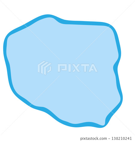 Poland country silhouette. Vector map silhouette. Blue smooth shape like water drop or splash 138210241
