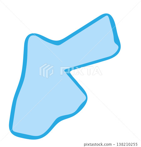 Jordan country silhouette. Vector map silhouette. Blue smooth shape like water drop or splash Jordan country silhouette. Vector map silhouette. Blue smooth shape like water drop or splash 138210255