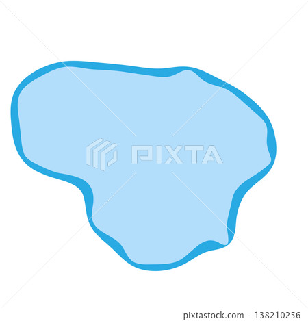 Lithuania country silhouette. Vector map silhouette. Blue smooth shape like water drop or splash Lithuania country silhouette. Vector map silhouette. Blue smooth shape like water drop or splash 138210256