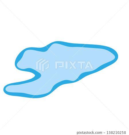 Kyrgyzstan country silhouette. Vector map silhouette. Blue smooth shape like water drop or splash 138210258