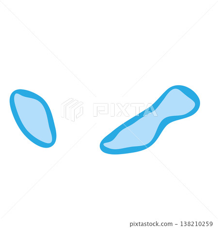 Malaysia country silhouette. Vector map silhouette. Blue smooth shape like water drop or splash 138210259