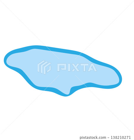 Jamaica country silhouette. Vector map silhouette. Blue smooth shape like water drop or splash Jamaica country silhouette. Vector map silhouette. Blue smooth shape like water drop or splash 138210271