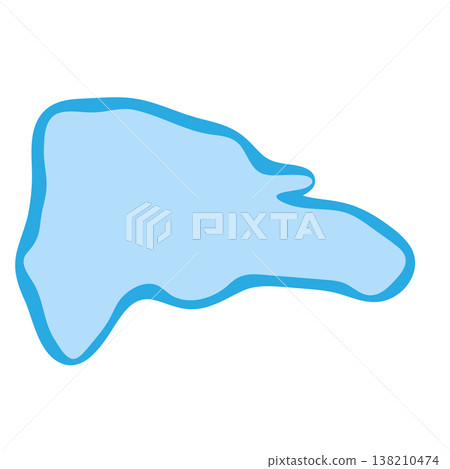 Dominican Republic country silhouette. Vector map silhouette. Blue smooth shape like water drop or splash 138210474