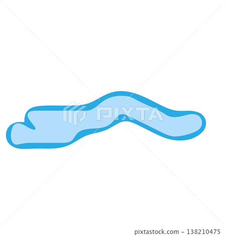 Gambia country silhouette. Vector map silhouette. Blue smooth shape like water drop or splash Gambia country silhouette. Vector map silhouette. Blue smooth shape like water drop or splash 138210475