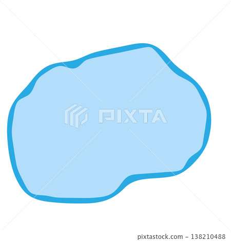North Macedonia country silhouette. Vector map silhouette. Blue smooth shape like water drop or splash 138210488