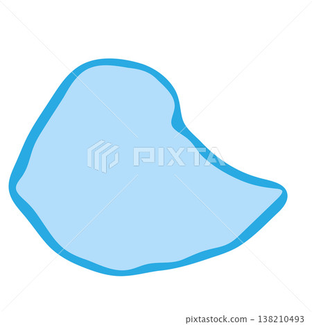 Ethiopia country silhouette. Vector map silhouette. Blue smooth shape like water drop or splash 138210493