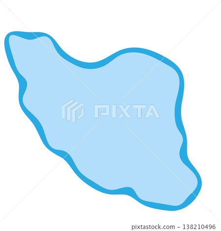 Iran country silhouette. Vector map silhouette. Blue smooth shape like water drop or splash Iran country silhouette. Vector map silhouette. Blue smooth shape like water drop or splash 138210496