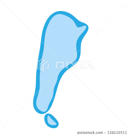 Argentina country silhouette. Vector map silhouette. Blue smooth shape like water drop or splash Argentina country silhouette. Vector map silhouette. Blue smooth shape like water drop or splash 138210511
