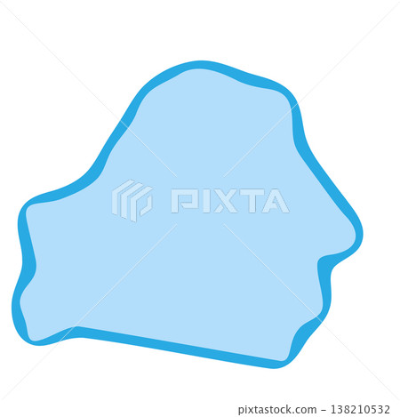 Belarus country silhouette. Vector map silhouette. Blue smooth shape like water drop or splash Belarus country silhouette. Vector map silhouette. Blue smooth shape like water drop or splash 138210532