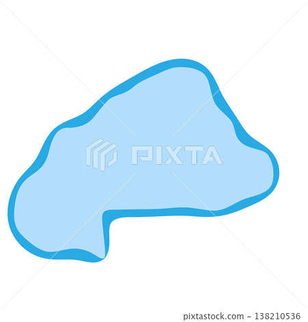 Burkina Faso country silhouette. Vector map silhouette. Blue smooth shape like water drop or splash Burkina Faso country silhouette. Vector map silhouette. Blue smooth shape like water drop or splash 138210536