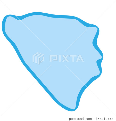 Bosnia and Herzegovina country silhouette. Vector map silhouette. Blue smooth shape like water drop or splash 138210538