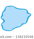 Andorra country silhouette. Vector map silhouette. Blue smooth shape like water drop or splash 138210548