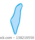 Israel country silhouette. Vector map silhouette. Blue smooth shape like water drop or splash 138210550
