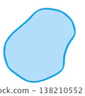 Nauru country silhouette. Vector map silhouette. Blue smooth shape like water drop or splash 138210552