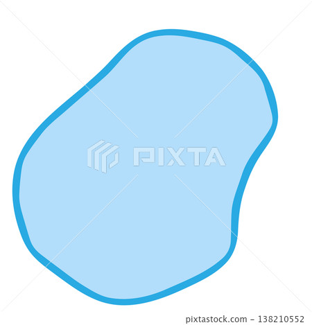 Nauru country silhouette. Vector map silhouette. Blue smooth shape like water drop or splash 138210552