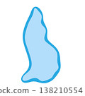 Liechtenstein country silhouette. Vector map silhouette. Blue smooth shape like water drop or splash 138210554