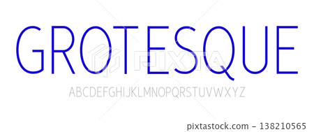 Typography minimalist sansserif font alphabet specimen featuring elegant uppercase lettering, modern 138210565