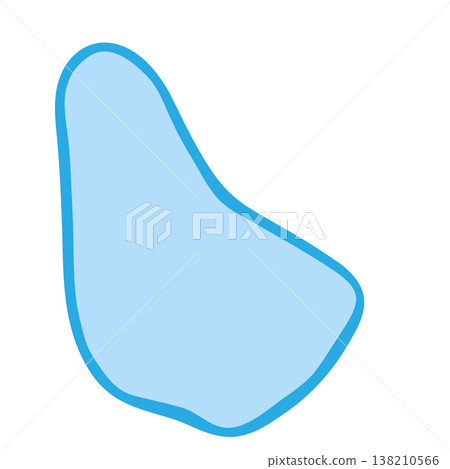 Barbados country silhouette. Vector map silhouette. Blue smooth shape like water drop or splash Barbados country silhouette. Vector map silhouette. Blue smooth shape like water drop or splash 138210566