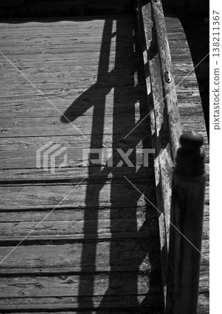 Light and shadow on the arched bridge Light and shadow on the arched bridge 138211367