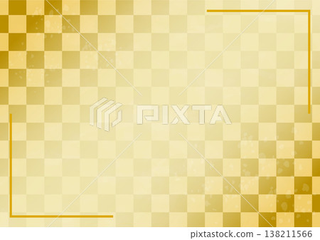 黃色棋盤格圖案和漸層抽象背景（留有文字空間） 138211566