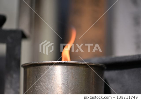 Candle fire 138211749