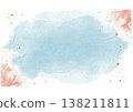 Watercolor ocean image, coral frame illustration 138211811