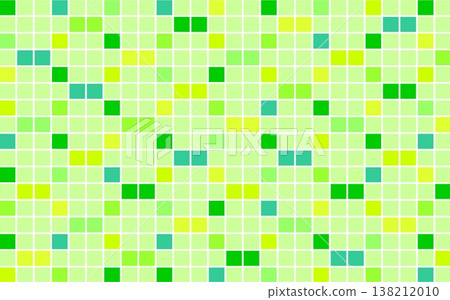 Geometric pattern, square, green, yellow 138212010