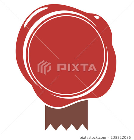 紅色簡易蠟封框,搭配絲帶 紅色簡易蠟封框,搭配絲帶 138212086