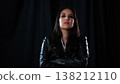 Female Empowerment And Confidence Portrait Of A Strong Woman With Arms Crossed Wearing A Leather 138212110