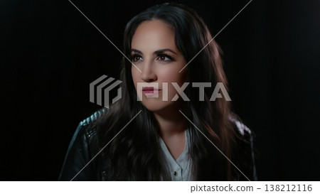 Empowerment And Determination Portrait Of A Confident Woman Looking Away With A Leather Jacket Empowerment And Determination Portrait Of A Confident Woman Looking Away With A Leather Jacket 138212116