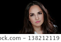 Authenticity and Self-Expression Portrait of a Confident Young Woman with Natural Makeup and Long 138212119