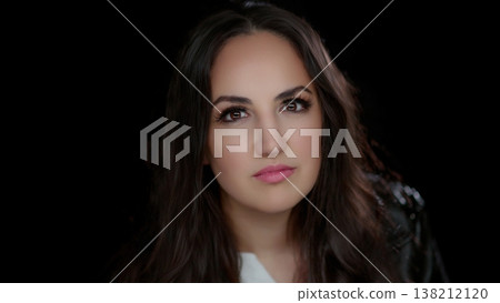 Confidence and Self-Esteem Portrait of a Young Woman With a Determined Expression Against a Dark Confidence and Self-Esteem Portrait of a Young Woman With a Determined Expression Against a Dark 138212120