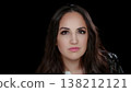 Authenticity And Self-Expression Portrait Of A Confident Woman With Natural Makeup And Long Brown 138212121